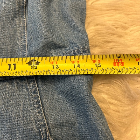 MADEWELL Denim Puff-Sleeve Mini Dress in Dawnshire Wash - Picture 15 of 16